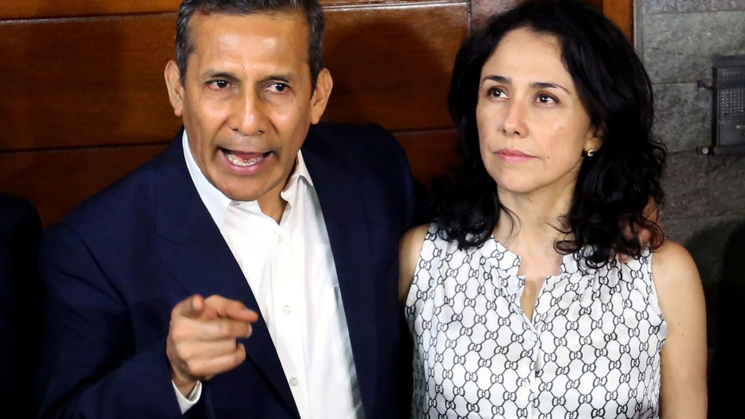 Peru's former president, Ollanta Humala and his wife