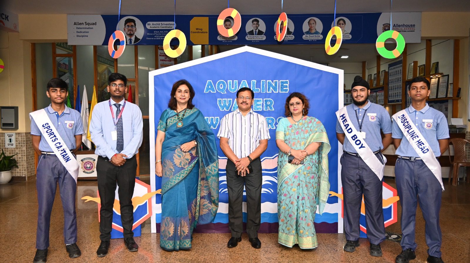 Grand inauguration of district level swimming competition at Allen House Public School