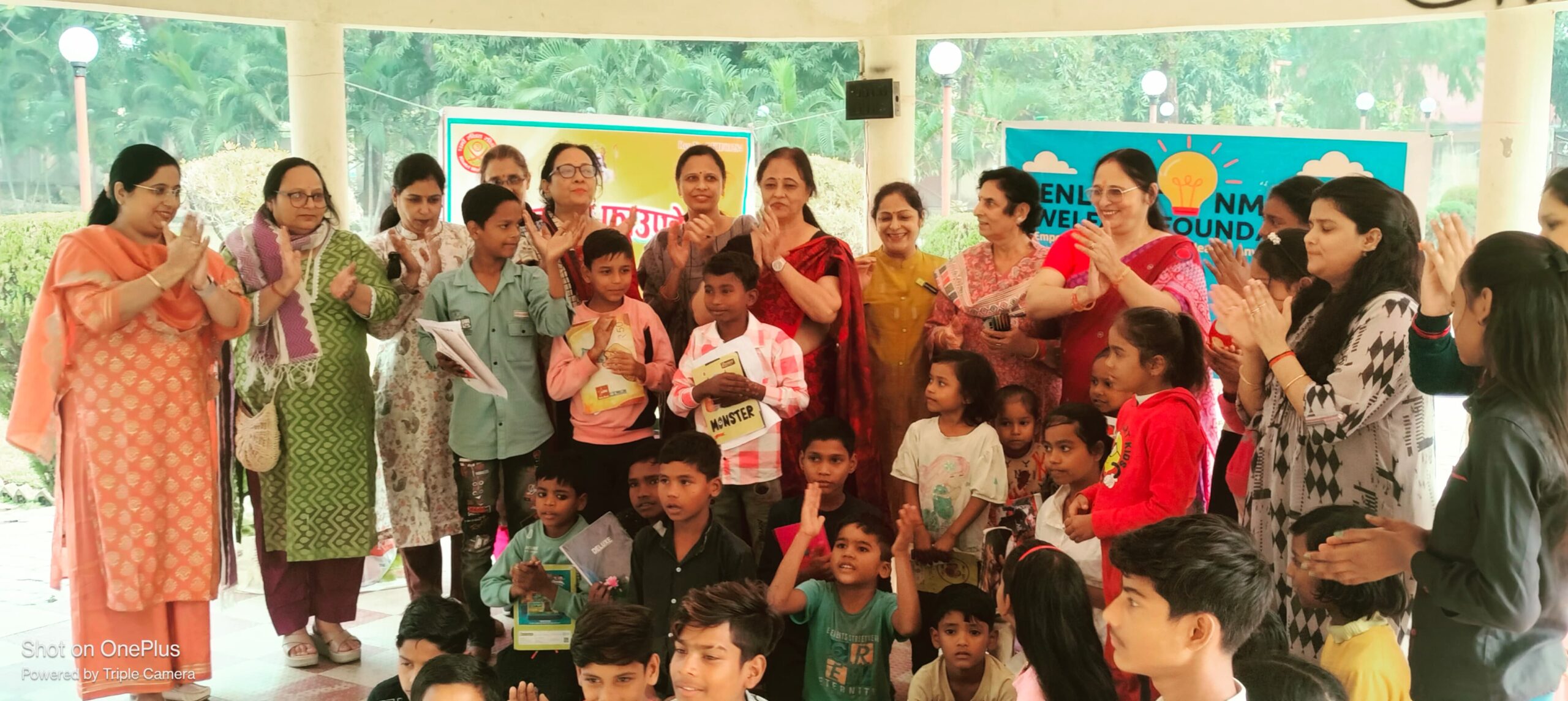 The courtyard was filled with the smiles of children, two organizations together created a confluence of inspiration.