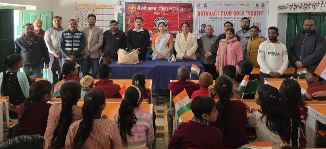 Rotary and Rotaract Club celebrated Republic Day at Kasturba Deaf and Dumb School