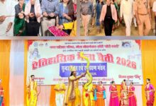 The grand inauguration of the historic Chaitra fair with drums and trumpets