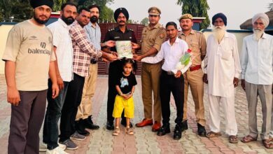 Lieutenant Harpreet Singh honored, wave of happiness in the area