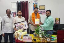 Dheeraj Verma was honoured with a grand award for his success in the PCS examination.