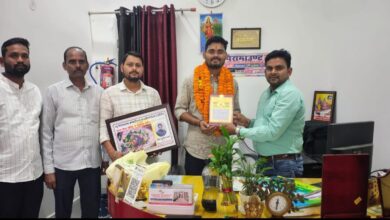 Dheeraj Verma was honoured with a grand award for his success in the PCS examination.