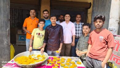 Bhandara and Prasad distribution at various places on Hanuman Jayanti