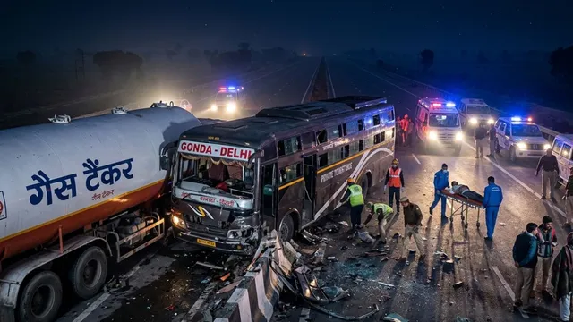 इटावा सड़क हादसा, इटावा एक्सप्रेसवे हादसा, आगरा लखनऊ एक्सप्रेसवे दुर्घटना, बस गैस टैंकर टक्कर, इटावा न्यूज, उत्तर प्रदेश सड़क हादसा, गोंडा से दिल्ली बस हादसा, आगरा लखनऊ एक्सप्रेसवे समाचार, एक्सप्रेसवे दुर्घटना, सड़क दुर्घटना यूपी, Etawah News Hindi, Etawah Accident Today, उत्तर प्रदेश समाचार,Etawah Accident, Agra Lucknow Expressway Accident, Bus Tanker Collision, Etawah News Today, Uttar Pradesh Road Accident, Bus Crash UP, Gas Tanker Accident, Gonda Delhi Bus Accident, Expressway Accident News, Road Accident India, Etawah Breaking News,Etawah Accident Today, Agra Lucknow Expressway News, Bus Accident UP, Etawah Breaking News, Uttar Pradesh Road Accident, Gonda Delhi Bus Crash, Expressway Accident, Etawah District News, UP Crime and Accident News, Road Safety News, Traffic Accident India,#Etawah #EtawahAccident #AgraLucknowExpressway #RoadAccident #BusAccident #UttarPradesh #UPNews #BreakingNews #Expressway #TrafficNews #EtawahNews #HindiNews #RoadSafety #BusCrash #AccidentNews