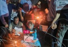 Mehbooba Mufti Candle March, PDP Office Srinagar, Srinagar Protest, Article 370 Protest, Kashmir Political Protest, Iltija Mufti, Jammu Kashmir News Image, Srinagar District, Political Demonstration India,