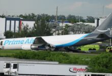 #MiamiAirport #MiamiPlaneCrash #PlaneCrash #Boeing767 #CargoPlane #RunwayOverrun #Miami #USNews #AviationNews #WorldNews,Miami Airport Plane Crash, Miami International Airport Crash, Miami Cargo Plane Crash, Boeing 767 Crash Miami, Amazon Cargo Plane Crash, Runway Overrun Miami Airport, Miami Airport Accident, 21 Air Cargo Plane, Miami Plane Crash Five Dead , मियामी एयरपोर्ट हादसा, मियामी प्लेन क्रैश, Miami Airport Plane Crash, अमेरिका विमान हादसा, कार्गो प्लेन हादसा, बोइंग 767 हादसा, रनवे से फिसला विमान, रनवे ओवररन, मियामी एयरपोर्ट प्लेन क्रैश, Amazon कार्गो प्लेन, 5 की मौत विमान हादसा,