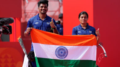 एशियन गेम्स 2026, Asian Games 2026, भारत के तीन गोल्ड, भारत पदक तालिका, एशियन गेम्स में भारत, भारतीय खिलाड़ियों का प्रदर्शन, महिला कंपाउंड तीरंदाजी, मिश्रित कंपाउंड तीरंदाजी, नीरू धांडा, कायनान चेनाई, साहिल जाधव, चिकिथा तनिपार्थी, ज्योति सुरेखा वेन्नम, पृथिका प्रदीप, भारत स्वर्ण पदक, एशियन गेम्स मेडल टैली, Asian Games 2026, India Asian Games medals, India three gold medals, Asian Games medal tally, India medal tally 2026, women's compound archery gold, mixed compound archery gold, Neeru Dhanda, Kynan Chenai, Sahil Jadhav, Chikitha Taniparthi, Jyothi Surekha Vennam, Prithika Pradeep, India gold medals, Aichi Nagoya Asian Games, #AsianGames2026, #AsianGames, #IndiaAtAsianGames, #IndiaMedalTally, #IndianSports, #Archery, #Shooting, #NeeruDhanda, #KynanChenai, #SahilJadhav, #ChikithaTaniparthi
