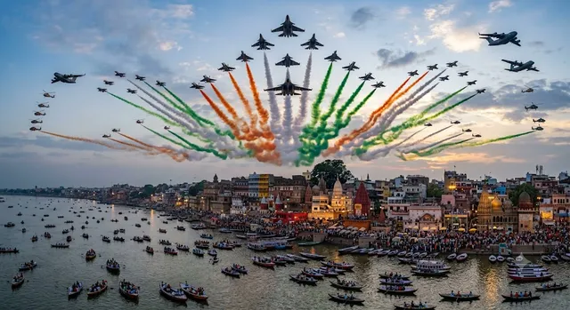 वाराणसी मेगा एयर शो, वाराणसी एयर शो 2026, गंगा किनारे एयर शो, भारतीय वायुसेना एयर शो, वाराणसी वायुसेना एयर शो, 100 से ज्यादा विमान वाराणसी, काशी एयर शो, 84 घाट एयर शो, वाराणसी एयर शो अक्टूबर 2026, यूपी एयर शो, भारतीय वायुसेना स्थापना दिवस, Varanasi Mega Air Show, Varanasi Air Show 2026, IAF Air Show Varanasi, Indian Air Force Air Show, Ganga Air Show, UP Air Show, Varanasi News, Uttar Pradesh News, वाराणसी मेगा एयर शो, गंगा के ऊपर भारतीय वायुसेना के विमान, वाराणसी एयर शो 2026, काशी गंगा घाट एयर शो, 100 से अधिक विमान एयर शो, भारतीय वायुसेना एयर शो, Varanasi Mega Air Show, IAF aircraft over Ganga, Varanasi Air Show 2026, Indian Air Force Air Show, #VaranasiMegaAirShow #VaranasiAirShow #IndianAirForce #IAF #Varanasi #Kashi #Ganga #AirShow2026 #UPNews #VaranasiNews #UttarPradesh #भारतीयवायुसेना #वाराणसी #एयरशो #काशी
