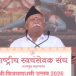 नागपुर में राष्ट्रीय स्वयंसेवक संघ के शताब्दी विजयादशमी उत्सव में मोहन भागवत